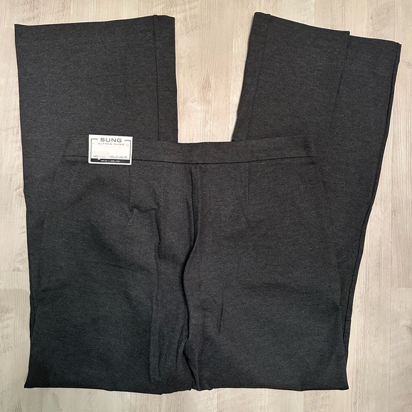 ALFRED SUNG Charcoal Wide Leg Pants - Picture 2 of 9